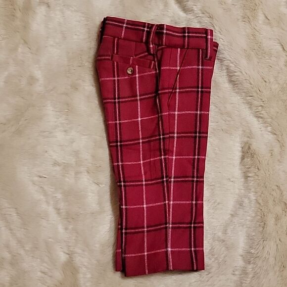 JANIE AND JACK RED PLAID WOOL PANTS, SIZE 6-12 MONTHS, NEW! - Picture 12 of 12